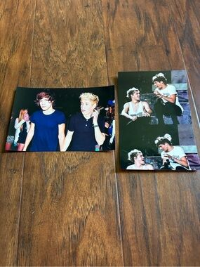 Set of Two One Direction Photo Prints - Black & White with Color